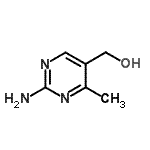 结构式 CAS# 19594-44-6, (2-氨基-4-甲基-5-嘧啶基)甲醇