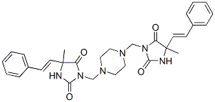 CAS#: 19967-81-8， 3,3'-(1,4-Piperazinediyldimethylene)bis(5-methyl-5-styrylhydantoin)