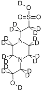 CAS 登录号：203805-87-2， 4-[2-(羟基-D)乙基-1,1,2,2-D4]-1-哌嗪-2,2,3,3,5,5,6,6-D8-乙烷-alpha,alpha,beta,beta-D4-磺酸-D