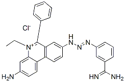 CAS#: 20438-03-3， 3-Amino-8-[3-[3-(Aminoiminomethyl)Phenyl]-2-Triazen-1-Yl]-5-Ethyl-6-Phenyl-Phenanthridinium