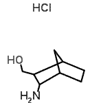结构式 CAS# 205639-89-0, (3-氨基双环[2.2.1]庚-2-基)甲醇盐酸盐(1:1)