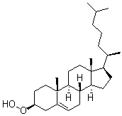 CAS 登录号：2058-59-5， (3b)-胆甾-5-烯-3-基氢过氧化物