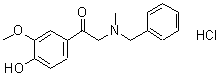 CAS#: 206752-44-5， 2-[Benzyl(Methyl)Amino]-1-(4-Hydroxy-3-Methoxyphenyl)Ethanone Hydrochloride (1:1)