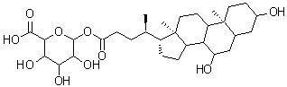 CAS#: 208038-28-2， 1-O-(3,7-Dihydroxy-24-oxocholan-24-yl)hexopyranuronic acid