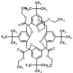 CAS 登录号：210706-03-9， 四乙基2,2',2'',2'''-{[5,11,17,23-四(2-甲基-2-丙基)-2,8,14,20-四硫杂五环[19.3.1.1<sup>3,7</sup>.1<sup>9,13</sup>.1<sup>15,19</sup>]二十八-1(25),3(28),4,6,9(27),10,12,15(26),16,18,21,23-十二烯-25,26,27,28-四基]四(氧基)}四乙酸酯