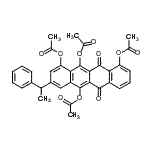 CAS#: 21127-34-4， 6,11-Dioxo-3-(1-Phenylethyl)-6,11-Dihydrotetracene-1,5,10,12-Tetrayl Tetraacetate