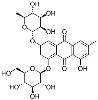 CAS#: 21133-53-9， 3-[(6-Deoxy-alpha-L-Mannopyranosyl)Oxy]-1-(beta-D-Glucopyranosyloxy)-8-Hydroxy-6-Methylanthraquinone