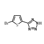 结构式 CAS# 211943-12-3, 5-(5-溴-2-噻吩基)-2H-四唑