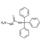 结构式 CAS# 21198-26-5, N-三苯甲基肼基硫代甲酰胺