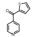 结构式 CAS# 21314-80-7, 4-吡啶基(2-噻吩基)甲酮