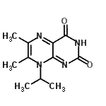 CAS 登录号：21892-66-0， 8-异丙基-6,7-二甲基-2,4(3H,8H)-蝶啶二酮