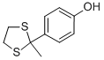 结构式 CAS# 22068-57-1, 4-(2-甲基-1,3-二噻戊环-2-基)-苯酚