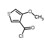 结构式 CAS# 224649-28-9, 4-甲氧基-3-噻吩甲酰氯