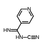 结构式 CAS# 23275-43-6, N-氰基-4-吡啶甲脒