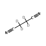 结构式 CAS# 23923-29-7, (<sup>2</sup>H<sub>4</sub>)丁烷二腈