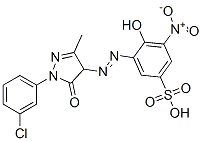 CAS#: 23969-24-6， 3-[[1-(3-Chlorophenyl)-4,5-Dihydro-3-Methyl-5-Oxo-1H-Pyrazol-4-Yl]Azo]-4-Hydroxy-5-Nitrobenzenesulphonic Acid