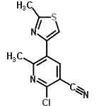 CAS 登录号：246020-85-9， 2-氯-6-甲基-5-(2-甲基-1,3-噻唑-4-基)烟腈