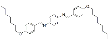 结构式 CAS# 24679-02-5, N,N'-(1,4-亚苯基)二[4-(辛基氧基)苯甲亚胺]