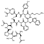 结构式 CAS# 251293-28-4, L-alpha-谷氨酰-L-苏氨酰-L-脯氨酰-N-[(4R,7S,10S,13S,16S,19R)-10-(4-氨基丁基)-16-苄基-4-{[(1S)-1-羧基-2-甲基丙基]氨基甲酰}-7-(4-羟基苄基)-13-(1H-吲哚-3-基甲基)-6,9,12,15,18-五氧代-1,2-二硫杂-5,8,11,14,17-五氮杂环二十烷-19-基]-L-alpha-天冬氨酰胺