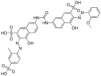 CAS#: 25188-08-3， 7-[[[[6-[(O-Anisyl)Azo]-5-Hydroxy-7-Sulpho-2-Naphthyl]Amino]Carbonyl]Amino]-4-Hydroxy-3-[(2-Methyl-4-Sulphophenyl)Azo]Naphthalene-2-Sulphonic Acid