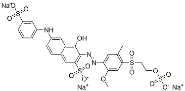 CAS#: 25251-40-5， Trisodium 4-Hydroxy-3-[[2-Methoxy-5-Methyl-4-[[2-(Sulphonatooxy)Ethyl]Sulphonyl]Phenyl]Azo]-6-[(3-Sulphonatophenyl)Amino]Naphthalene-2-Sulphonate