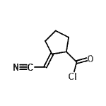 CAS#: 25342-00-1， (2E)-2-(Cyanomethylene)Cyclopentanecarbonyl Chloride