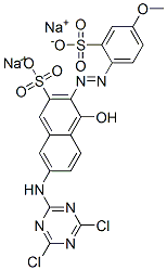 CAS#: 25489-36-5， Disodium 7-[(4,6-Dichloro-1,3,5-Triazin-2-Yl)Amino]-4-Hydroxy-3-[(4-Methoxy-2-Sulphonatophenyl)Azo]Naphthalene-2-Sulphonate