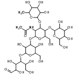 CAS#: 25541-09-7， 6-Deoxyhexopyranosyl-(1->3)-[Hexopyranosyl-(1->4)]-2-Acetamido-2-Deoxyhexopyranosyl-(1->3)Hexopyranosyl-(1->4)Hexose