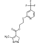 CAS 登录号：257625-01-7， 2-{[4-(三氟甲基)-2-吡啶基]氧基}乙基4-甲基-1,2,3-噻二唑-5-羧酸酯