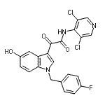 CAS#: 257892-33-4， N-(3,5-Dichloro-4-Pyridinyl)-2-[1-(4-Fluorobenzyl)-5-Hydroxy-1H-Indol-3-Yl]-2-Oxoacetamide