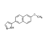 结构式 CAS# 258518-56-8, 3-(6-甲氧基-2-萘基)-1H-吡唑