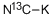 structure of CAS# 25909-68-6, Potassiumcyanide (K(13Cn))