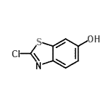 结构式 CAS# 2591-16-4, 2-氯-1,3-苯并噻唑-6-醇