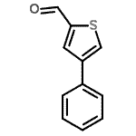 结构式 CAS# 26170-87-6, 4-苯基-2-噻吩甲醛