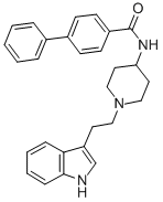 CAS#: 26844-32-6， N-(1-(2-(1H-Indol-3-Yl)Ethyl)-4-Piperidinyl)-(1,1'-Biphenyl)-4-Carboxamide
