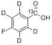 结构式 CAS# 285977-82-4, 4-氟苯甲酸-alpha-13C-2,3,5,6-D4