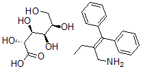 CAS#: 28599-37-3， D-Gluconic acid, compd. with 2-(diphenylmethylene)-1-butanamine