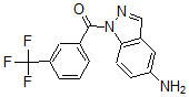 CAS 登录号：28616-30-0， 1-(alpha,alpha,alpha-三氟间甲苯甲酰)-1H-吲唑-5-胺