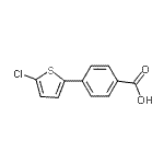 结构式 CAS# 290326-23-7, 4-(5-氯-2-噻吩基)苯甲酸