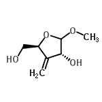 CAS#: 292864-75-6， Methyl 3-deoxy-3-methylene-D-erythro-pentofuranoside