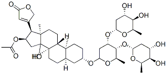 CAS#: 29362-48-9， [(3S,5R,8R,9S,10S,13R,16R,17S)-3-[(2R,4S,5R,6R)-4,5-Bis[[(2R,4S,5R,6R) -4,5-Dihydroxy-6-Methyl-Oxan-2-Yl]Oxy]-6-Methyl-Oxan-2-Yl]Oxy-14-Hydroxy-10,13-Dimethyl-17-(5-Oxo-2H-Furan-3-Yl)-1,2,3,4,5,6,7,8,9,11,12,15, 16,17-Tetradecahydrocyclopenta[a]Phenanthren-16-Yl] Acetate
