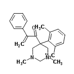 CAS 登录号：29549-15-3， 1-[5-(2,6-二甲基苯基)-1,3-二甲基六氢-5-嘧啶基]-2-苯基-2-丙烯-1-酮