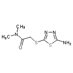 结构式 CAS# 296879-33-9, 2-[(5-氨基-1,3,4-噻二唑-2-基)硫基]-N,N-二甲基乙酰胺