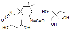 CAS#: 30228-07-0， Isophorone diisocyanate, trimethylolpropane, 1,3-butylene glycol polymer