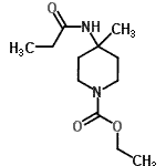 CAS 登录号:303983-35-9, 乙基4-甲基-4-(丙酰基氨基)-1-哌啶羧酸酯