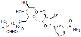 CAS#: 30419-23-9， (2R,3R,4S,5R)-2-(3-Carbamoylpyridin-1-Ium-1-Yl)-5-[[(2R,3S,4R)-3,4-Dihydroxy-1-(Hydroxy-Phosphonooxyphosphoryl)Oxy-5-Oxopentan-2-Yl]Oxymethyl]-4-Hydroxyoxolan-3-Olate