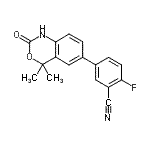 CAS 登录号：304854-07-7， 5-(4,4-二甲基-2-氧代-1,4-二氢-2H-3,1-苯并恶嗪-6-基)-2-氟苯甲腈
