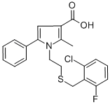 CAS#: 306936-24-3， 1-(2-[(2-Chloro-6-Fluorobenzyl)Thio]Ethyl)-2-Methyl-5-Phenyl-1H-Pyrrole-3-Carboxylic Acid