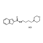结构式 CAS# 307002-71-7, N-[4-(4-吗啉基)丁基]-1-苯并呋喃-2-甲酰胺盐酸盐(1:1)
