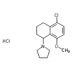 CAS#: 30939-32-3， 1-(5-Chloro-8-Methoxy-1,2,3,4-Tetrahydro-1-Naphthalenyl)Pyrrolidine Hydrochloride (1:1)